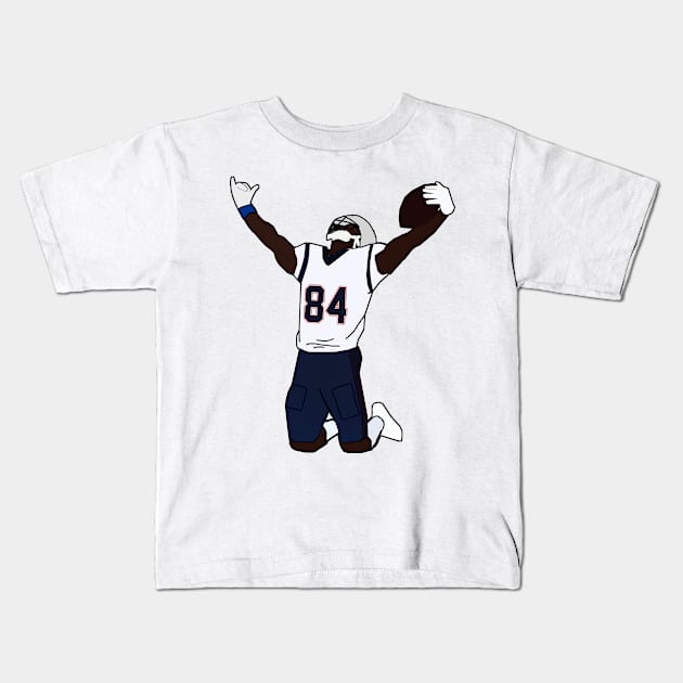 Antonio Brown New England Patriots Kids T-Shirt by xavierjfong